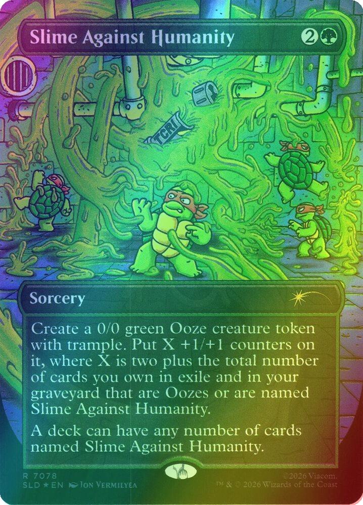 Slime Against Humanity [7078] [Borderless] [Slimes Against Humanity] [Secret Lair Drop] [Foil]