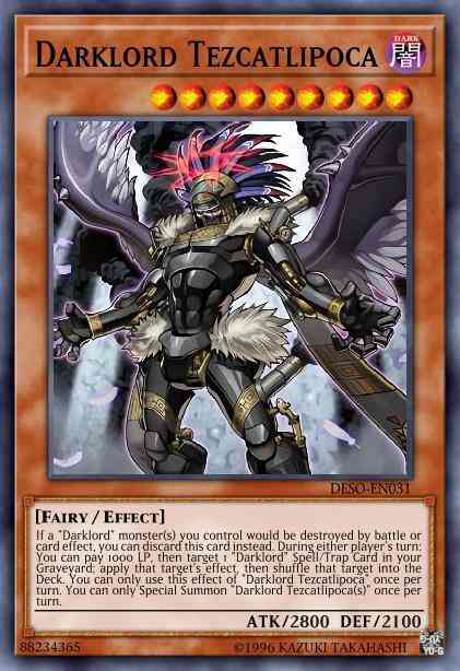 Darklord Tezcatlipoca - DESO-EN031 - Secret Rare - 1st Edition