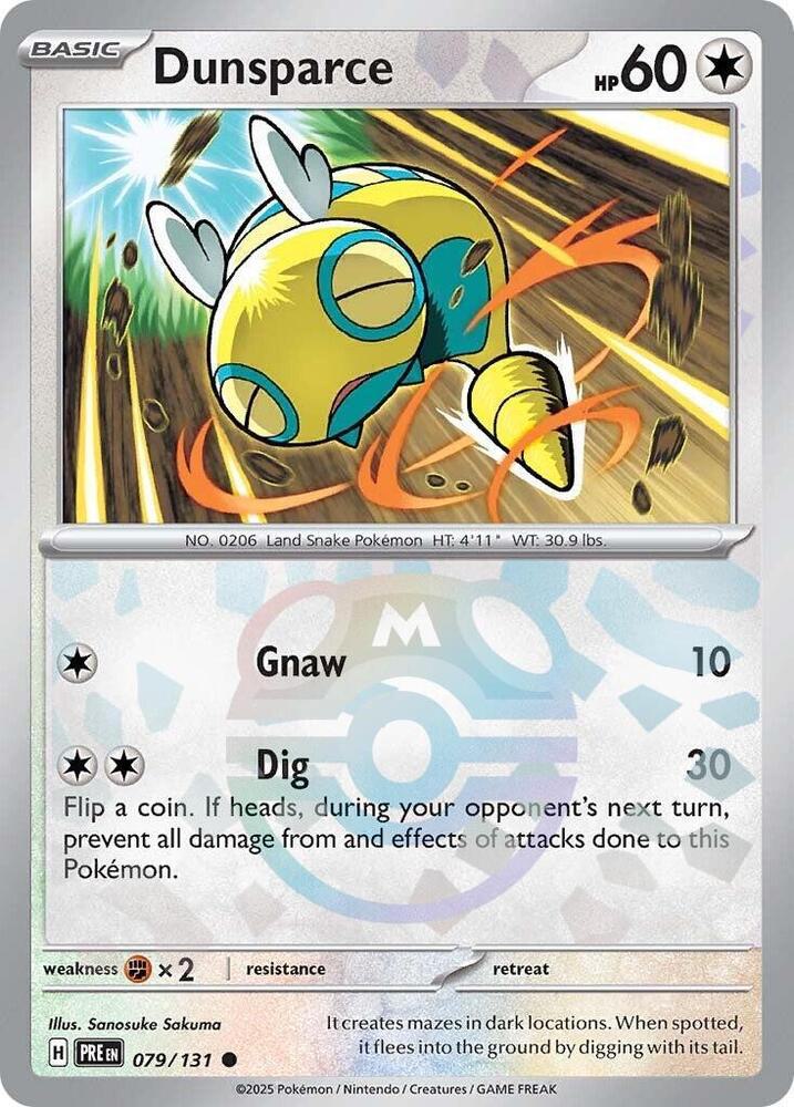 Dunsparce - Master Ball Pattern - 079/131 - Common [sv085-079] [Reverse Holo]
