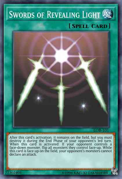 Swords of Revealing Light - LOB-101 - Super Rare - 1st Edition