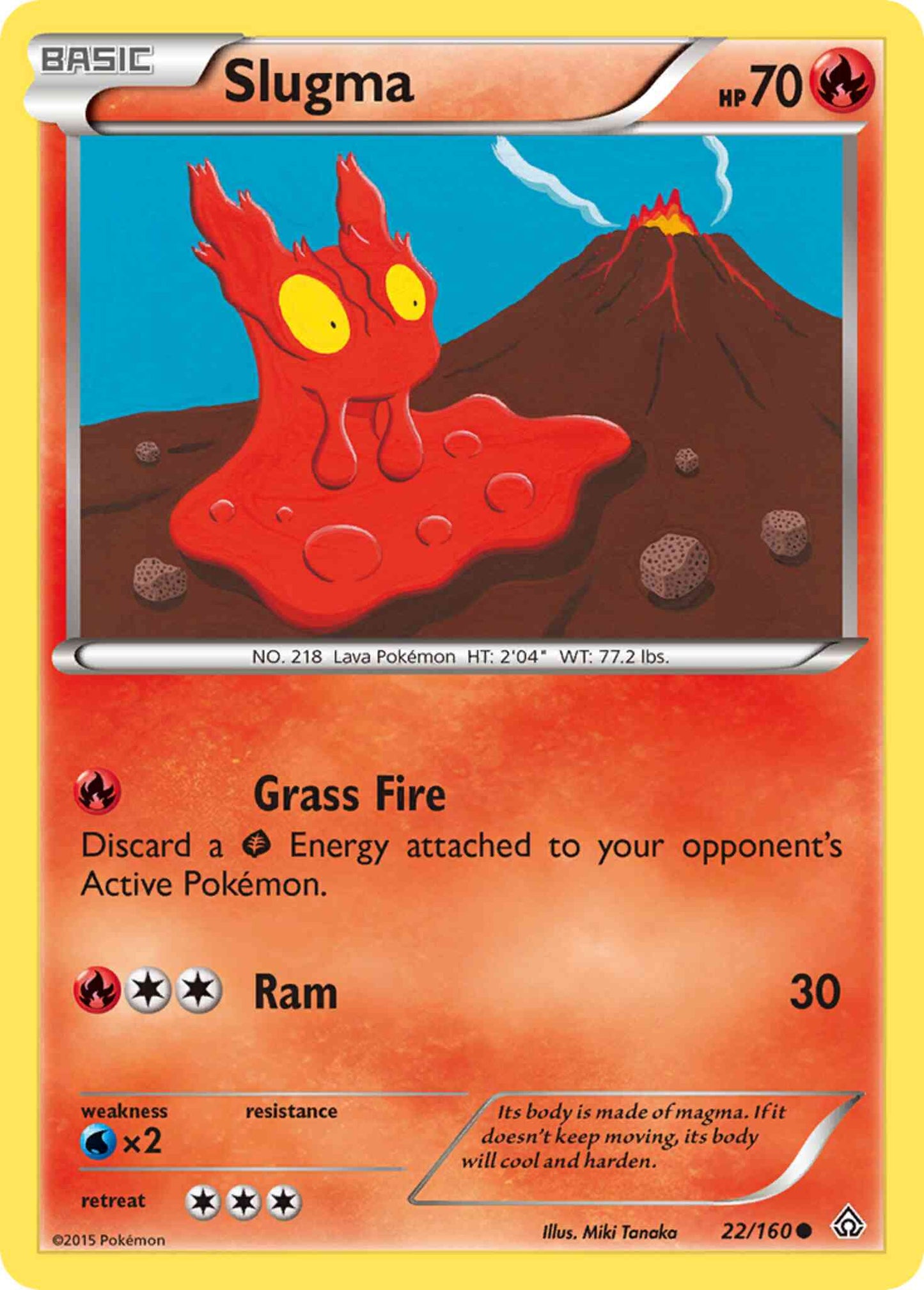 Slugma - 22/160 - Common [xy5-22] [Reverse Holo]