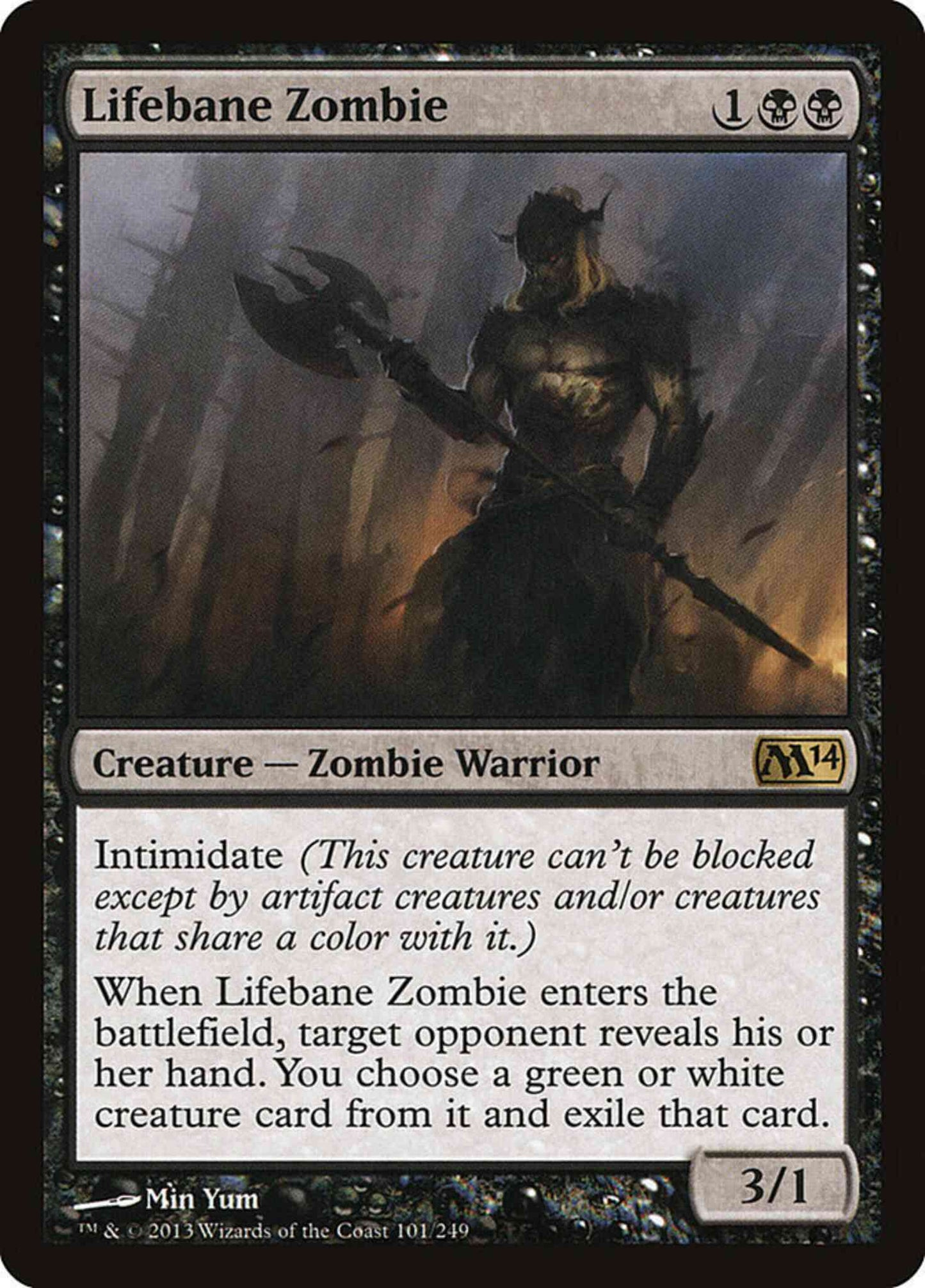 Lifebane Zombie [101] [Magic 2014] [Non-Foil]