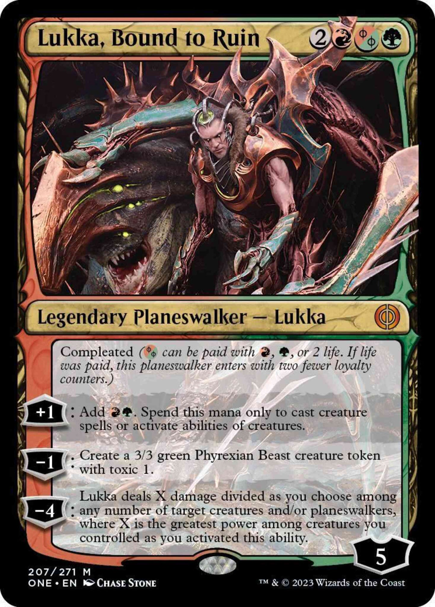 Lukka, Bound to Ruin [207] [Phyrexia: All Will Be One] [Non-Foil]