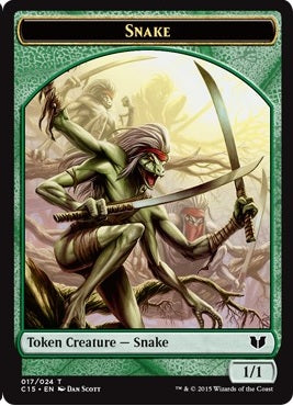 Saproling Token (16) // Snake Token (17) [Commander 2015 Tokens] [Non-Foil]