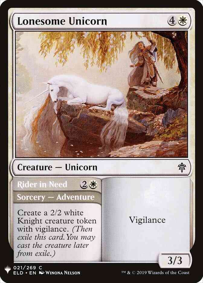 Lonesome Unicorn // Rider in Need [ELD-21] [The List] [Non-Foil]