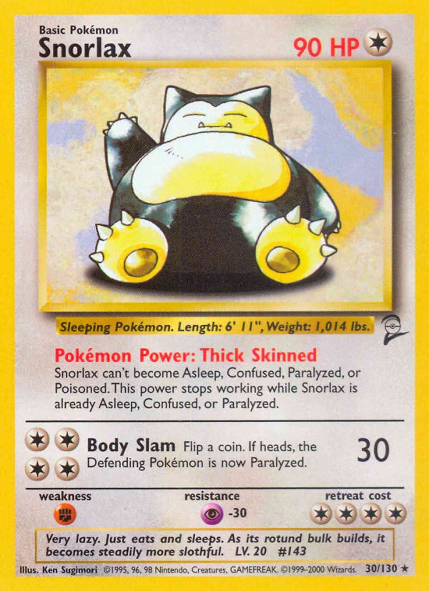 Snorlax - 30/130 - Rare [base4-30] [Non-Holo]