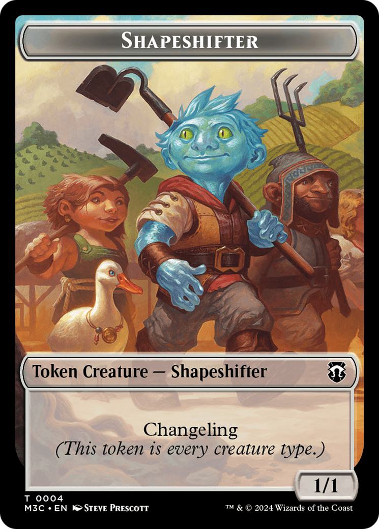 Copy Token (01) // Shapeshifter Token (04) [Modern Horizons 3: Commander: Tokens] [Non-Foil/Ripple Foil]
