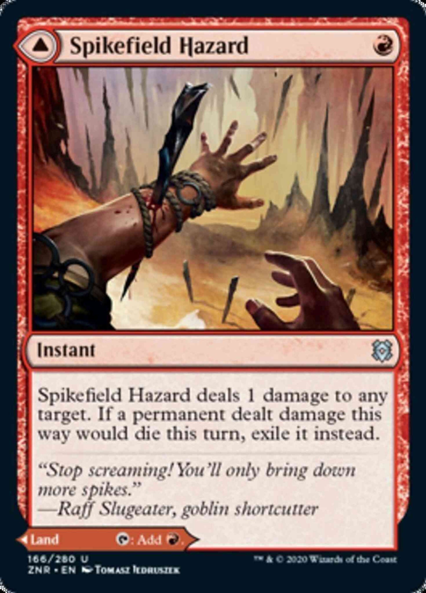 Spikefield Hazard // Spikefield Cave [166] [Zendikar Rising] [Non-Foil]