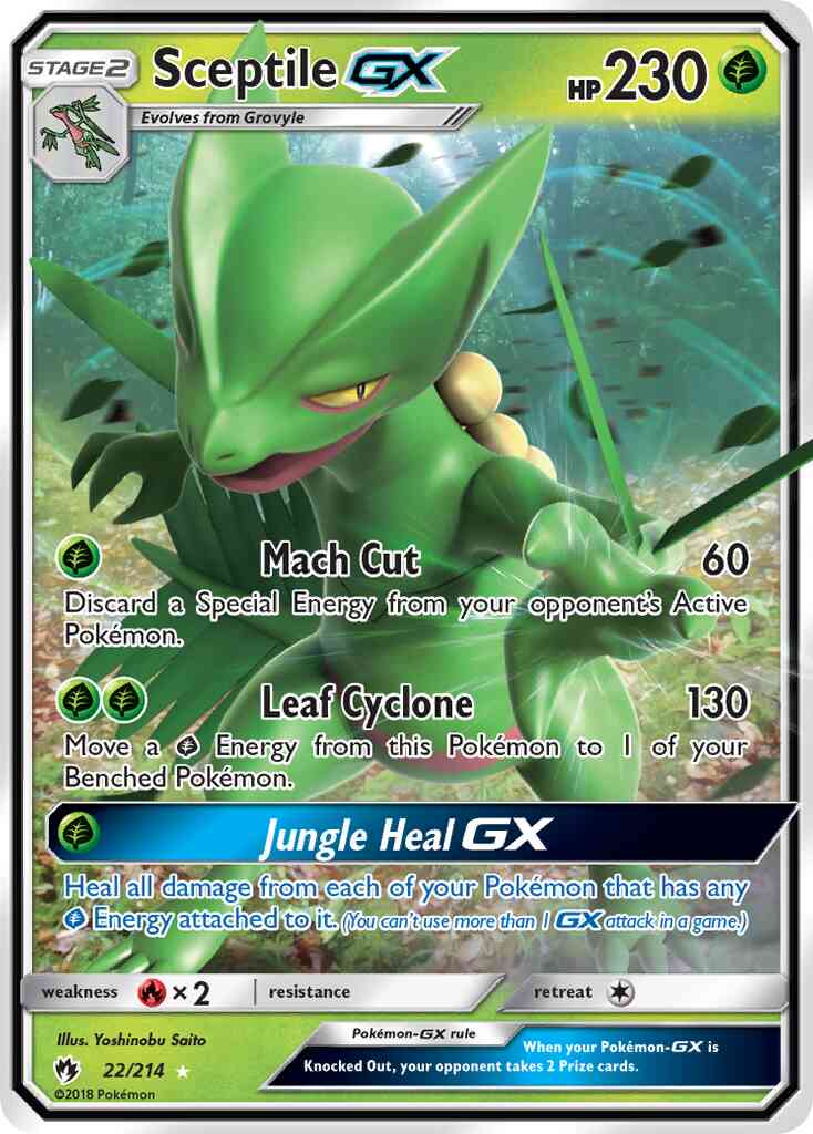Sceptile-GX - 22/214 - Rare Holo GX [sm8-22] [Ultra]