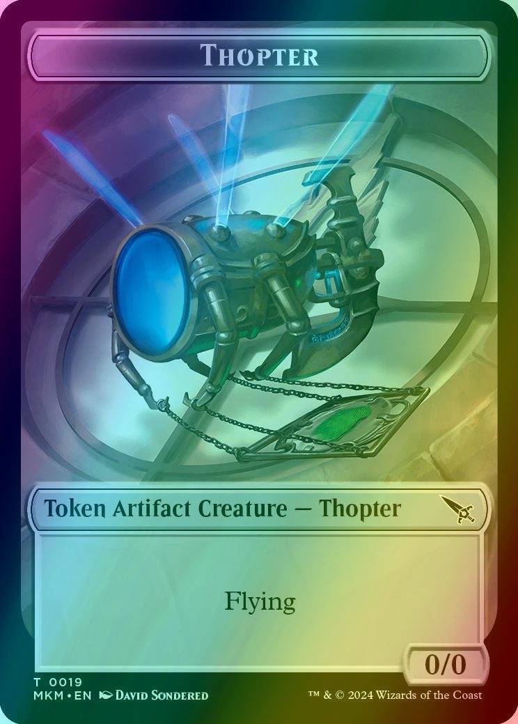 Detective Token (10) // Thopter Token (19) [Murders at Karlov Manor: Tokens] [Foil]