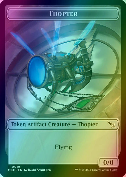 Detective Token (10) // Thopter Token (19) [Murders at Karlov Manor: Tokens] [Foil]