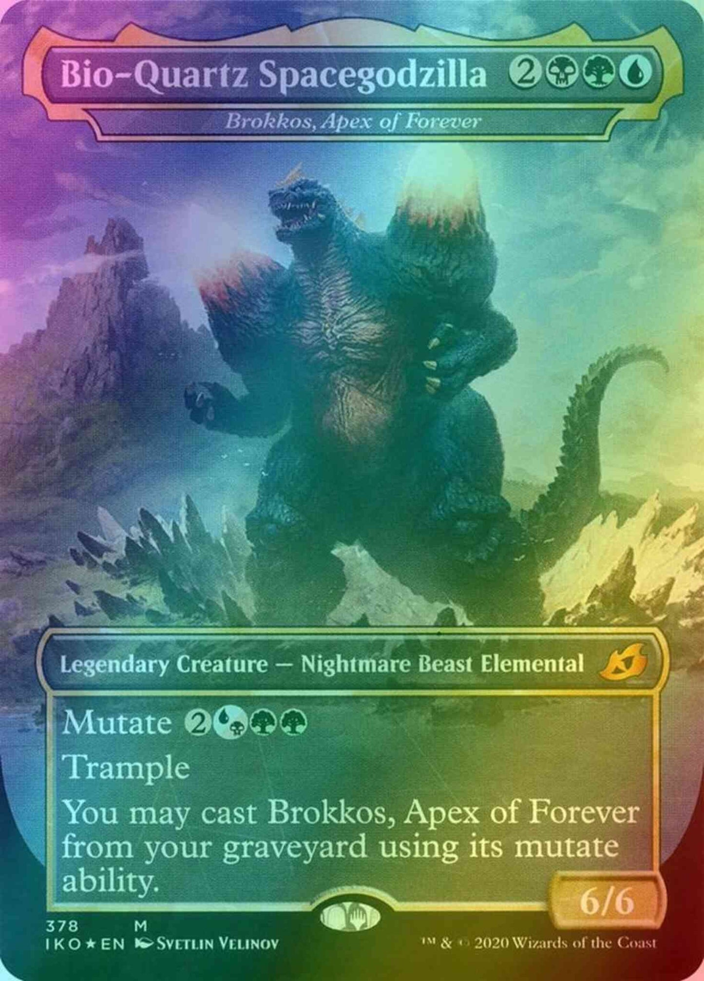 Bio-Quartz Spacegodzilla - Brokkos, Apex of Forever [378] [Alternate Art] [Godzilla] [Ikoria: Lair of Behemoths] [Foil]