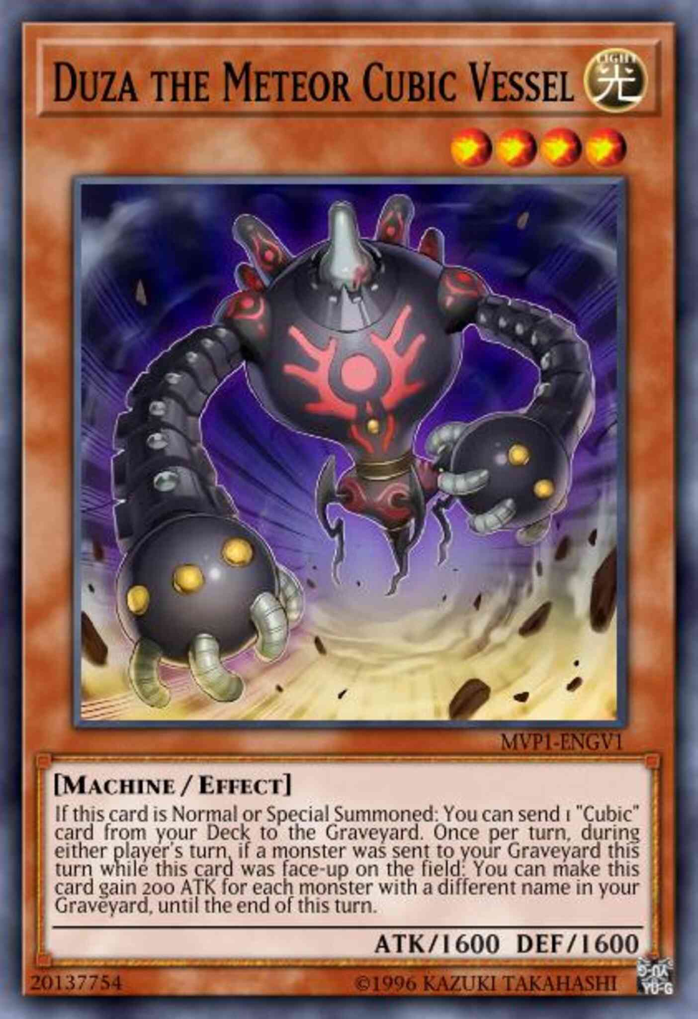 Duza the Meteor Cubic Vessel - MVP1-ENSE1 - Ultra Rare - Limited