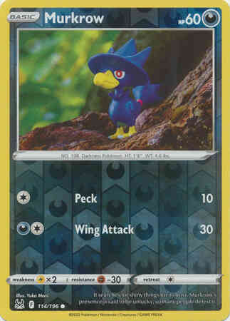 Murkrow - 114/196 - Common [swsh11-114] [Reverse Holo]