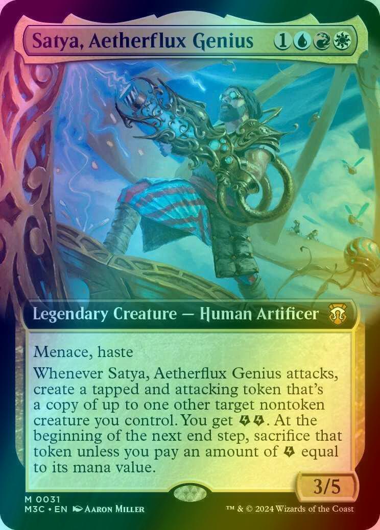 Satya, Aetherflux Genius [31] [Extended Art] [Modern Horizons 3: Commander] [Foil]