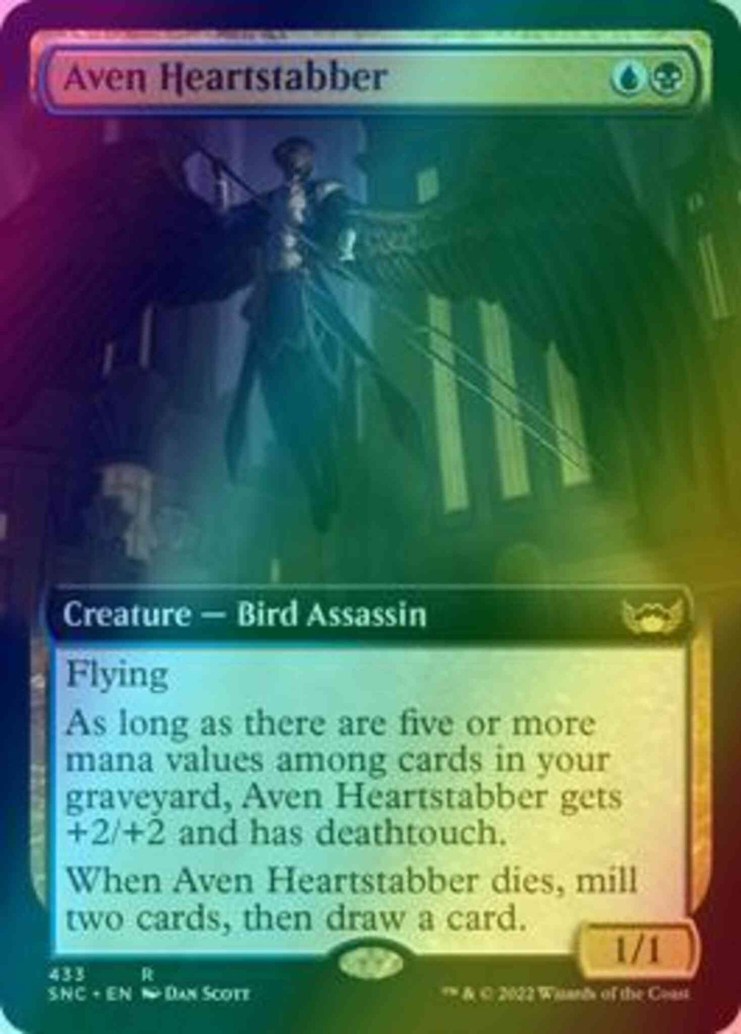 Aven Heartstabber [433] [Extended Art] [Streets of New Capenna] [Foil]
