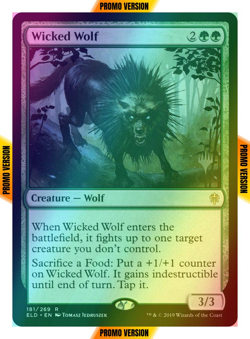 Wicked Wolf [181p] [Promo Pack] [Throne of Eldraine Promos] [Foil]