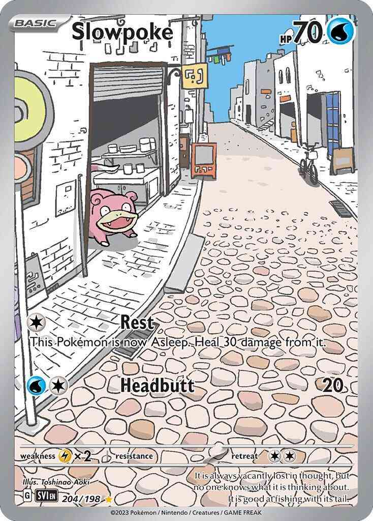 Slowpoke - 204/198 - Illustration Rare [sv01-204] [Ultra]