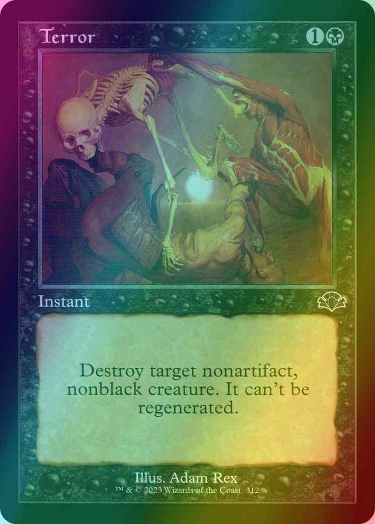 Terror [312] [Retro Frame] [Dominaria Remastered] [Foil]