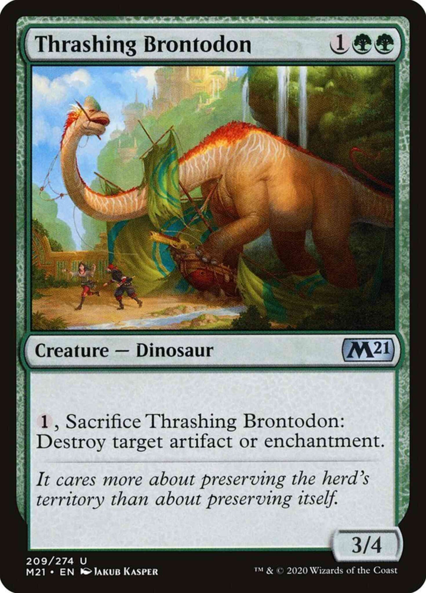 Thrashing Brontodon [209] [Core Set 2021] [Non-Foil]