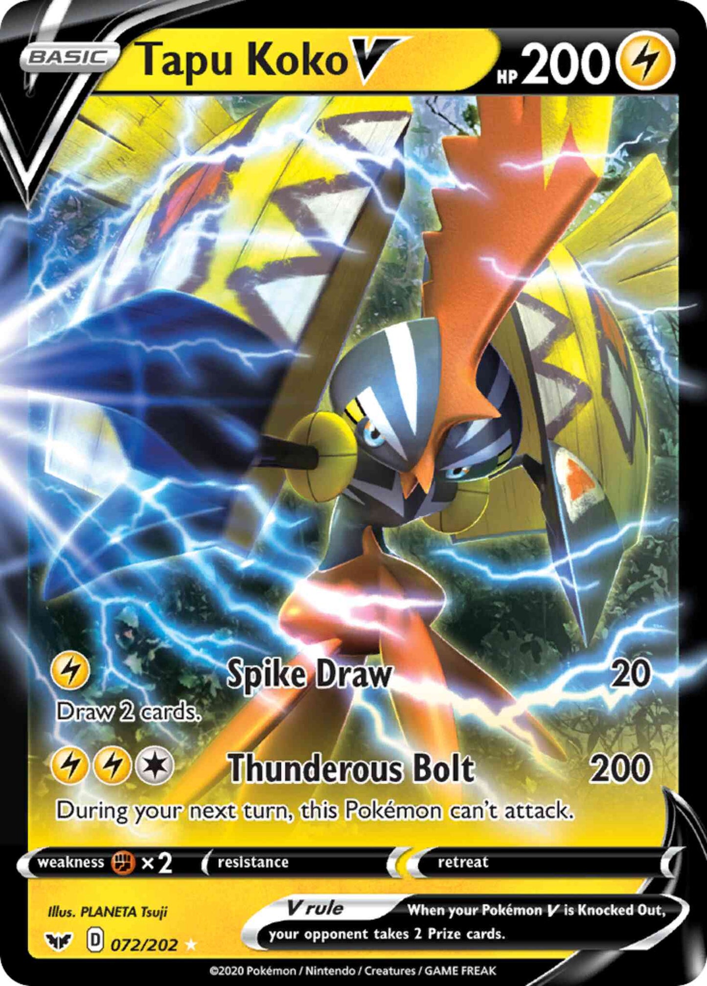 Tapu Koko V - 072/202 - V [swsh1-072] [Ultra]