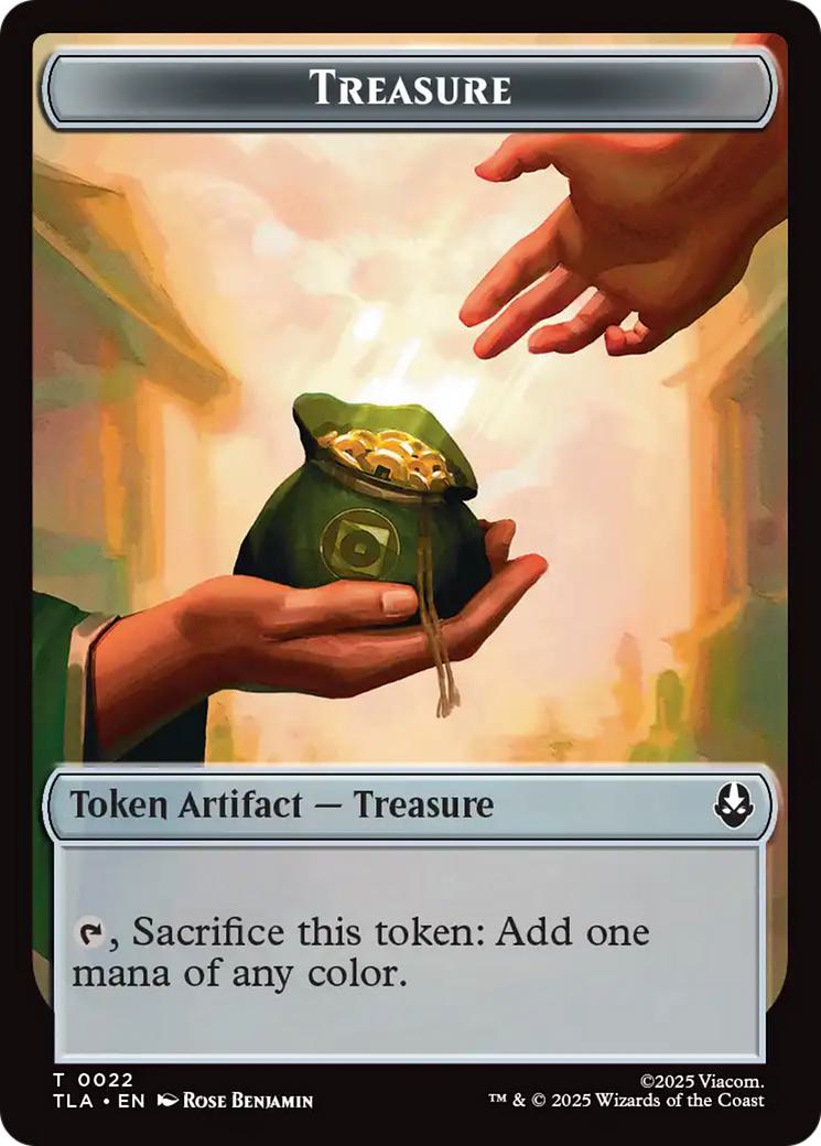Aang, Awoken Avatar - Marit Lage Token (01) // Treasure Token (22) [TLE/TLA Set Symbol] [Avatar: The Last Airbender Eternal: Tokens] [Non-Foil]