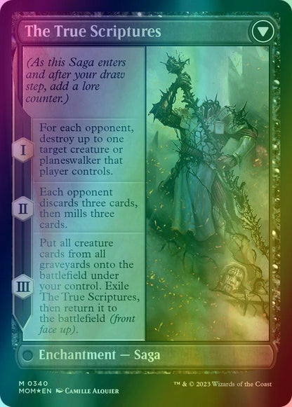Sheoldred // The True Scriptures - Serial Numbered [340] [Borderless] [March of the Machine] [Foil]