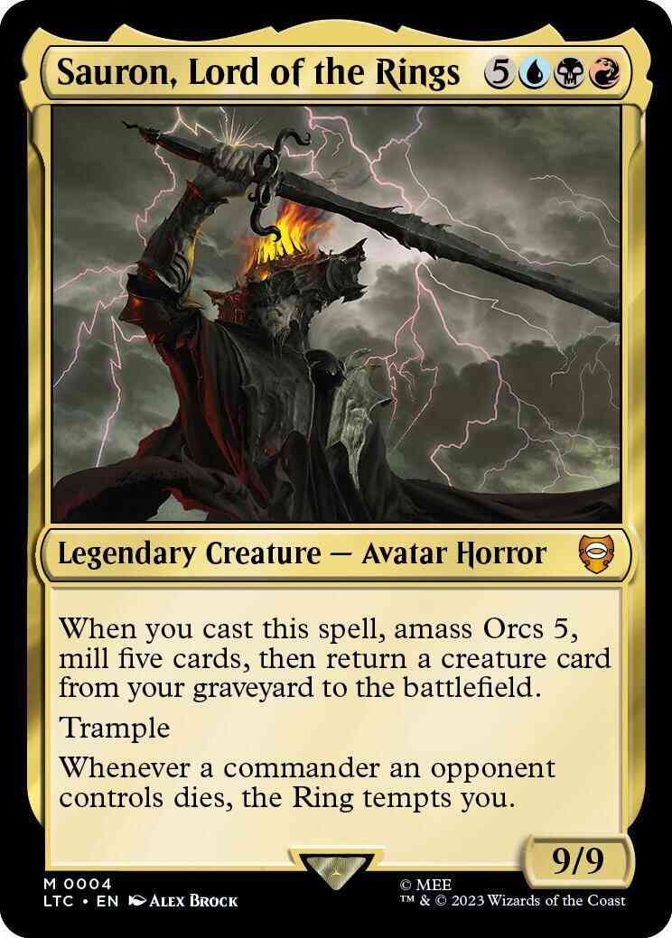 Sauron, Lord of the Rings [4] [The Lord of the Rings: Tales of Middle-earth: Commander] [Non-Foil]