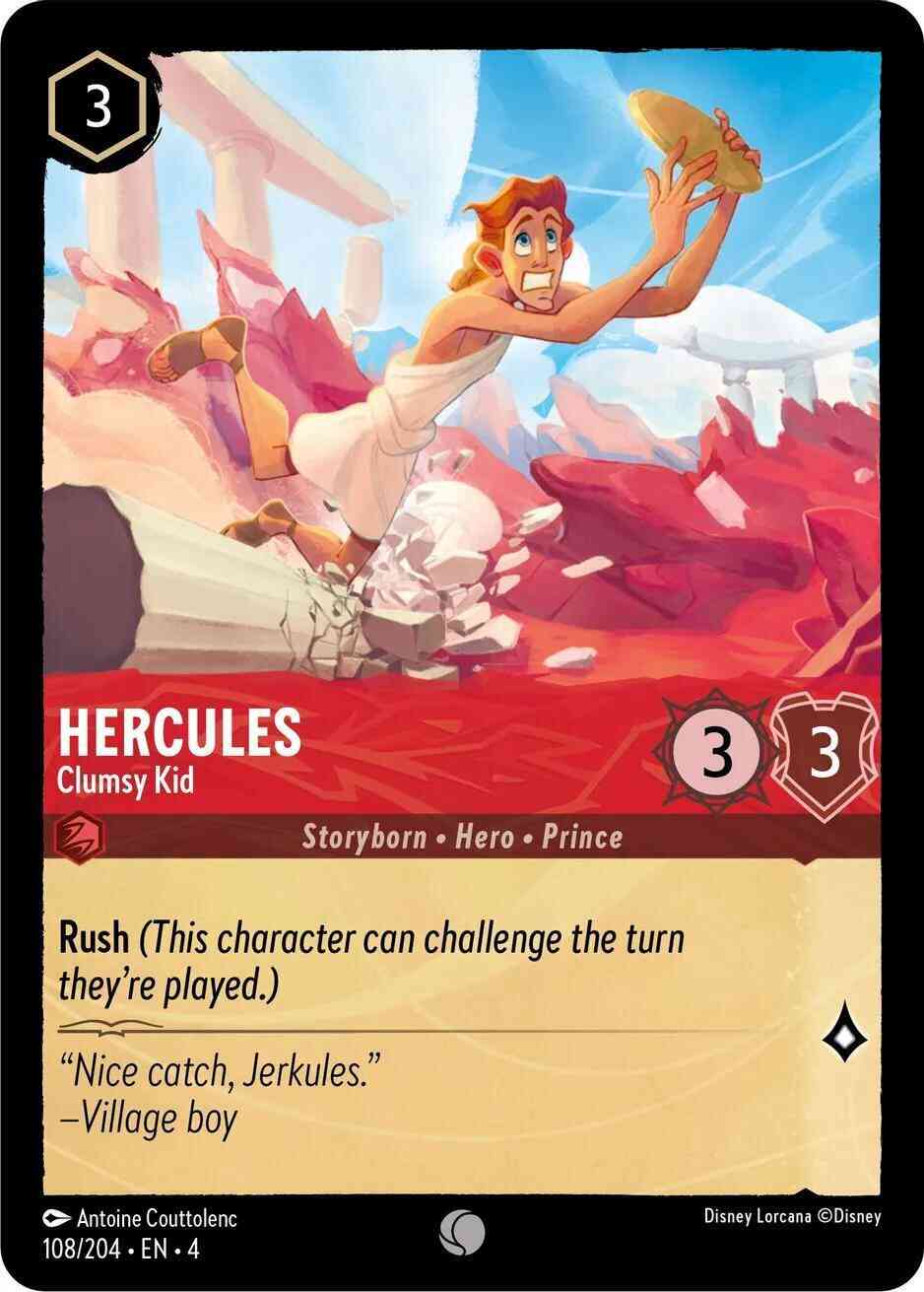 Hercules - Clumsy Kid - 108/204 [Ursula's Return] [Non-Foil]