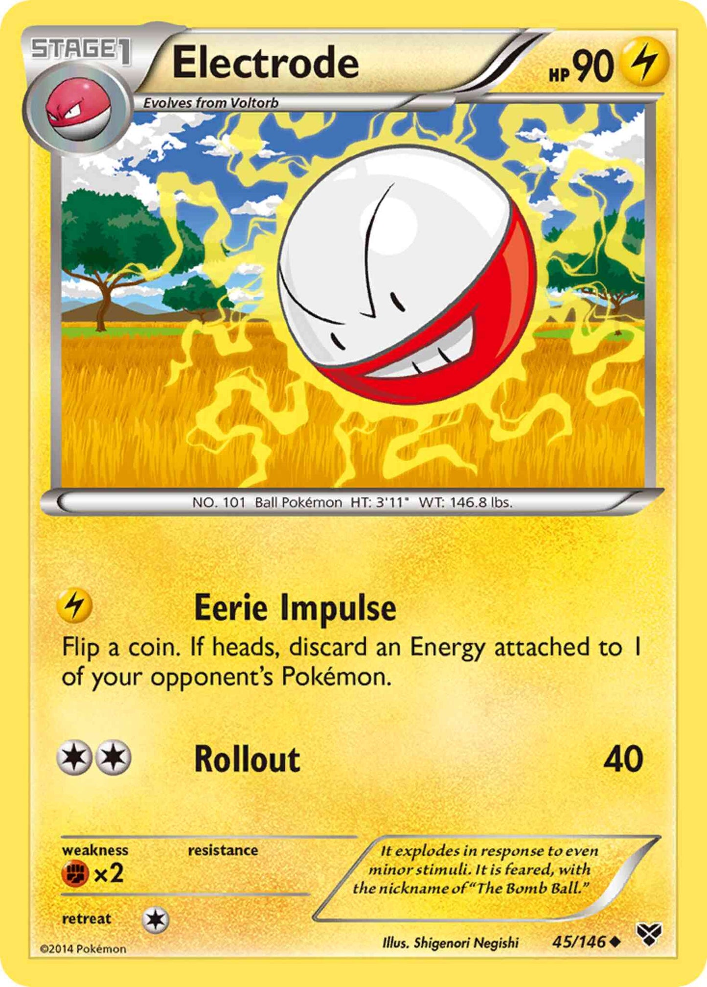 Electrode - 45/146 - Uncommon [xy1-45] [Reverse Holo]