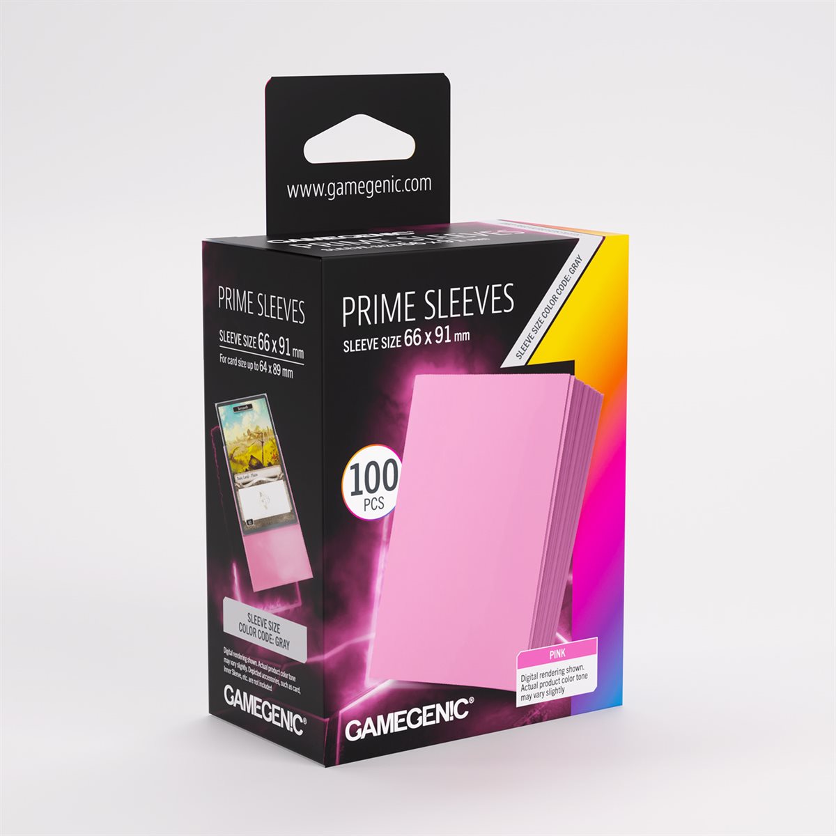 Gamegenic Prime Sleeves - Standard Size - 100ct - Repackaging - Pink