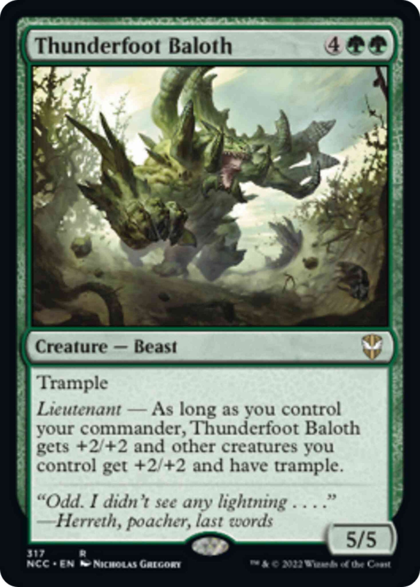 Thunderfoot Baloth [317] [Streets of New Capenna: Commander] [Non-Foil]