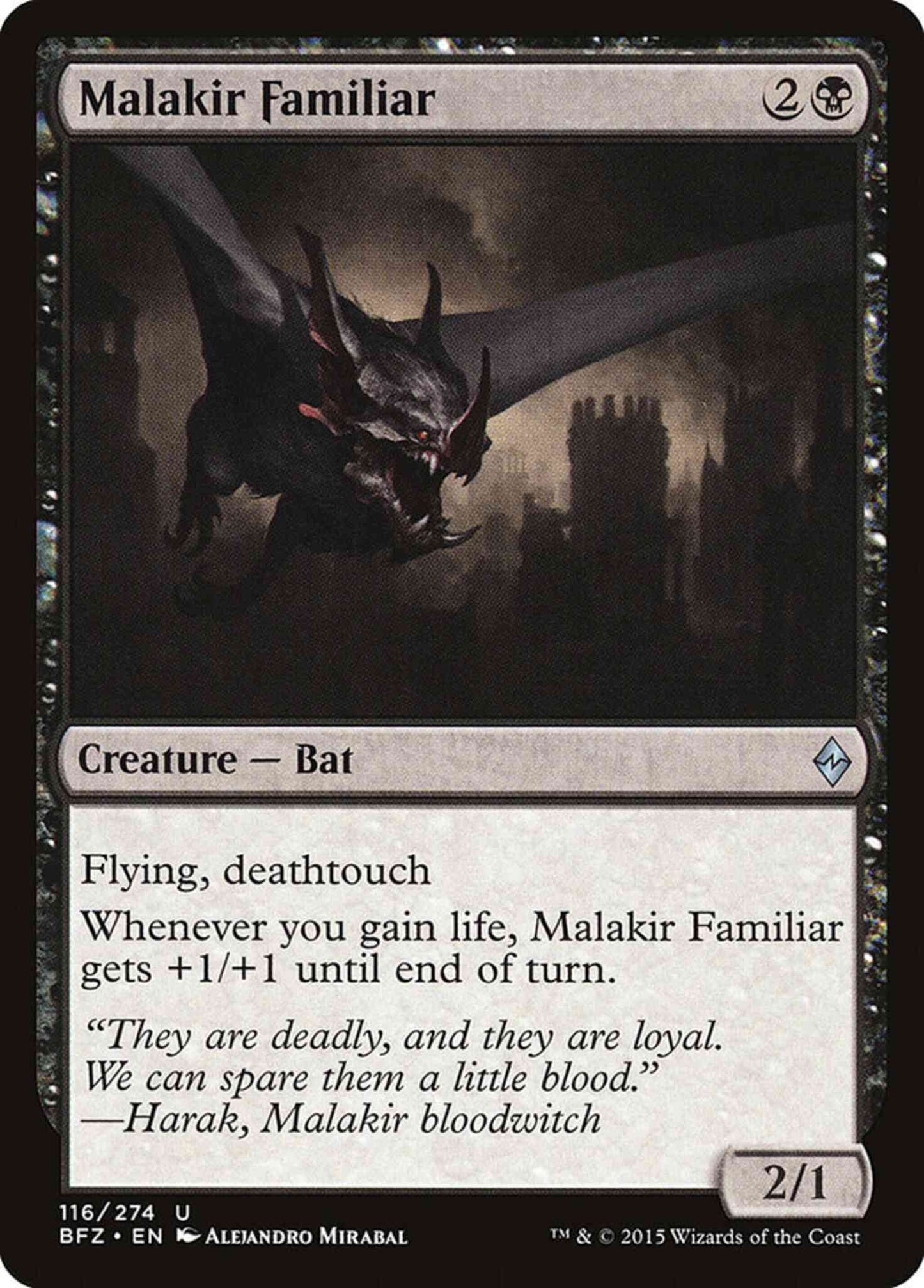 Malakir Familiar [116] [Battle for Zendikar] [Non-Foil]