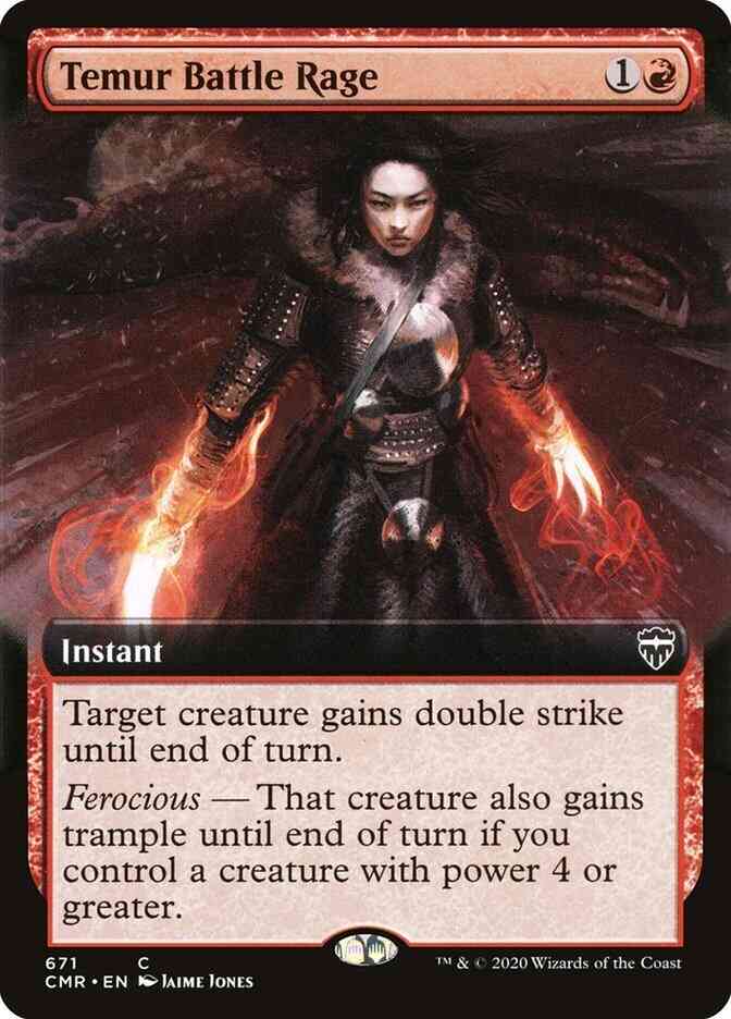 Temur Battle Rage [671] [Extended Art] [Commander Legends] [Non-Foil]