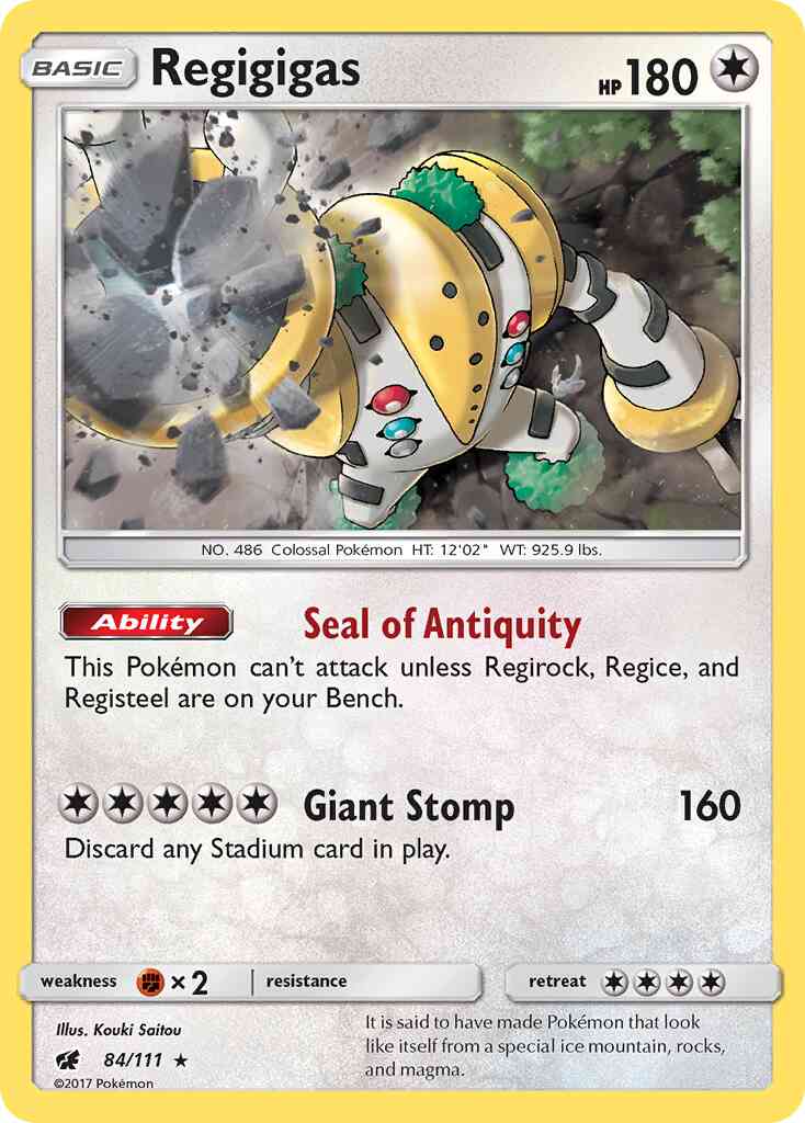 Regigigas - 84/111 - Rare Holo [sm4-84] [Reverse Holo]