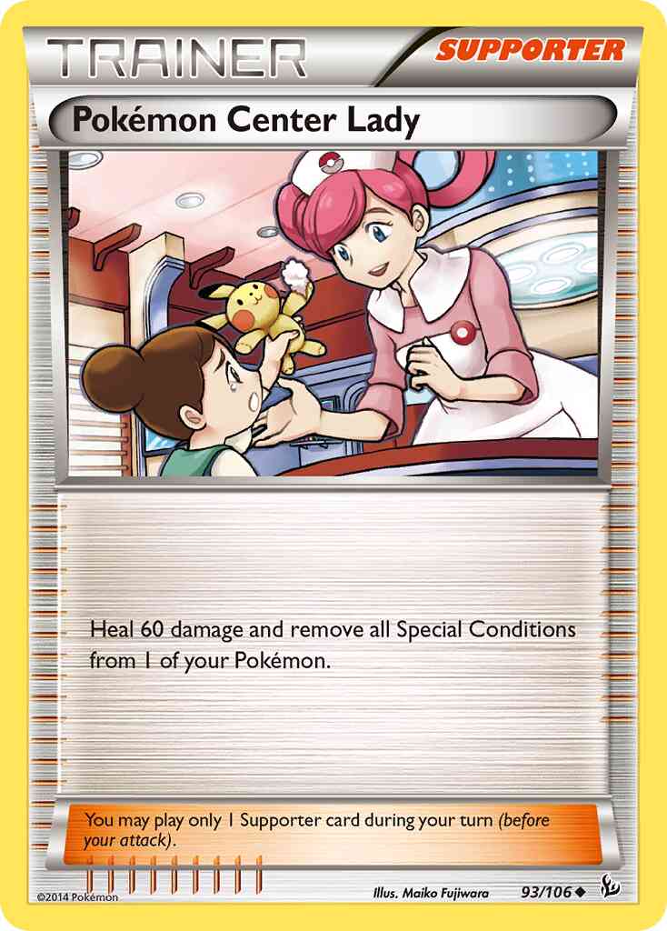 Pokémon Center Lady - 93/106 - Uncommon [xy2-93] [Reverse Holo]