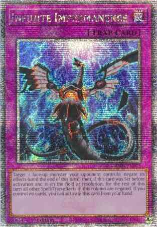 Infinite Impermanence - RA01-EN075 - Quarter Century Secret Rare - 1st Edition
