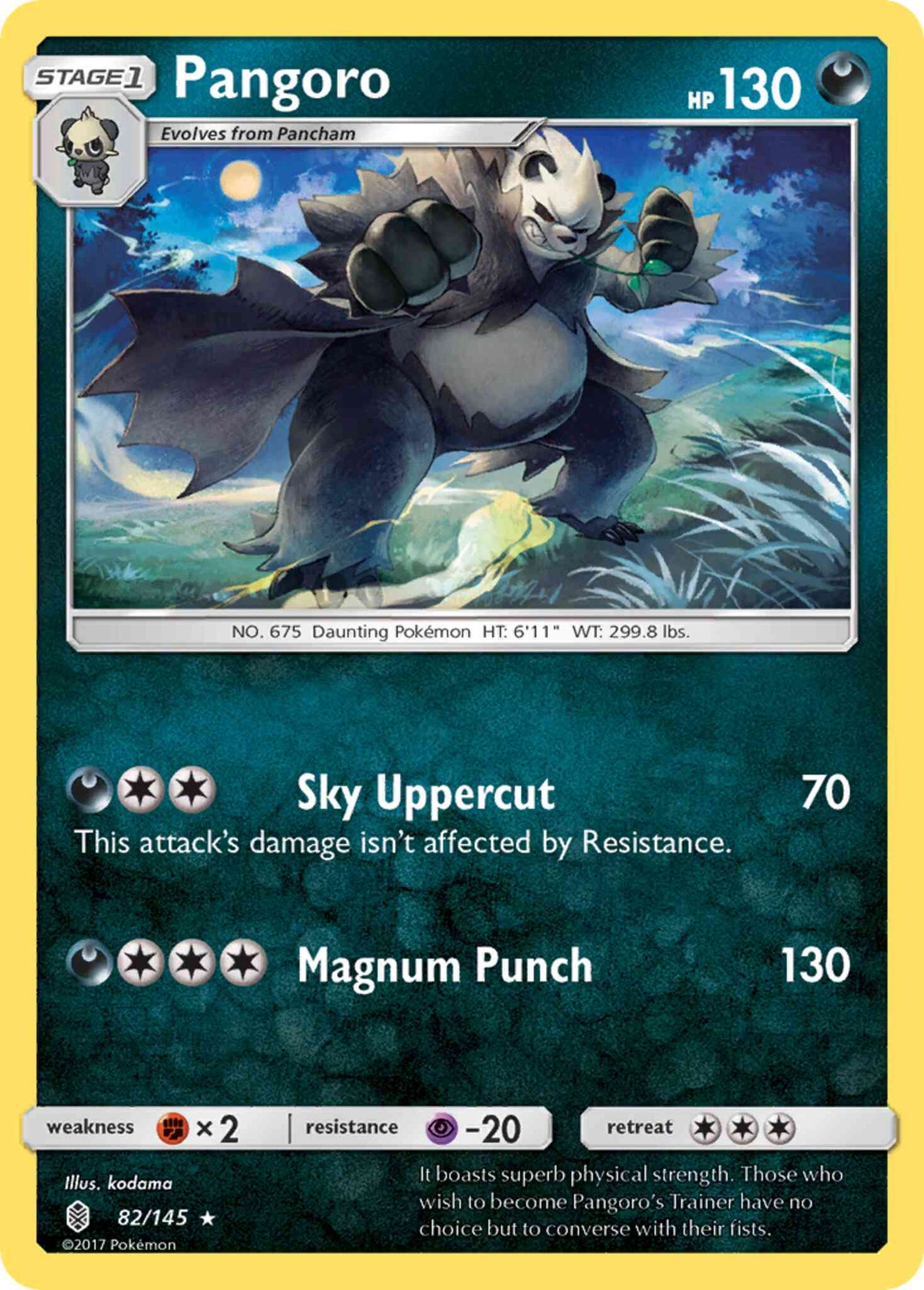 Pangoro - 82/145 - Rare [sm2-82] [Non-Holo]
