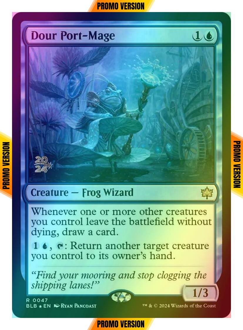 Dour Port-Mage [47s] [Prerelease] [Bloomburrow: Promos] [Foil]