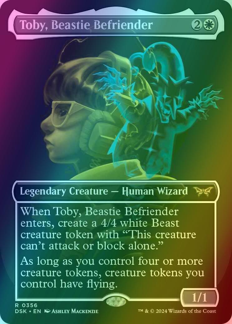 Toby, Beastie Befriender [356] [Borderless] [Double Exposure] [Duskmourn: House of Horror] [Foil]