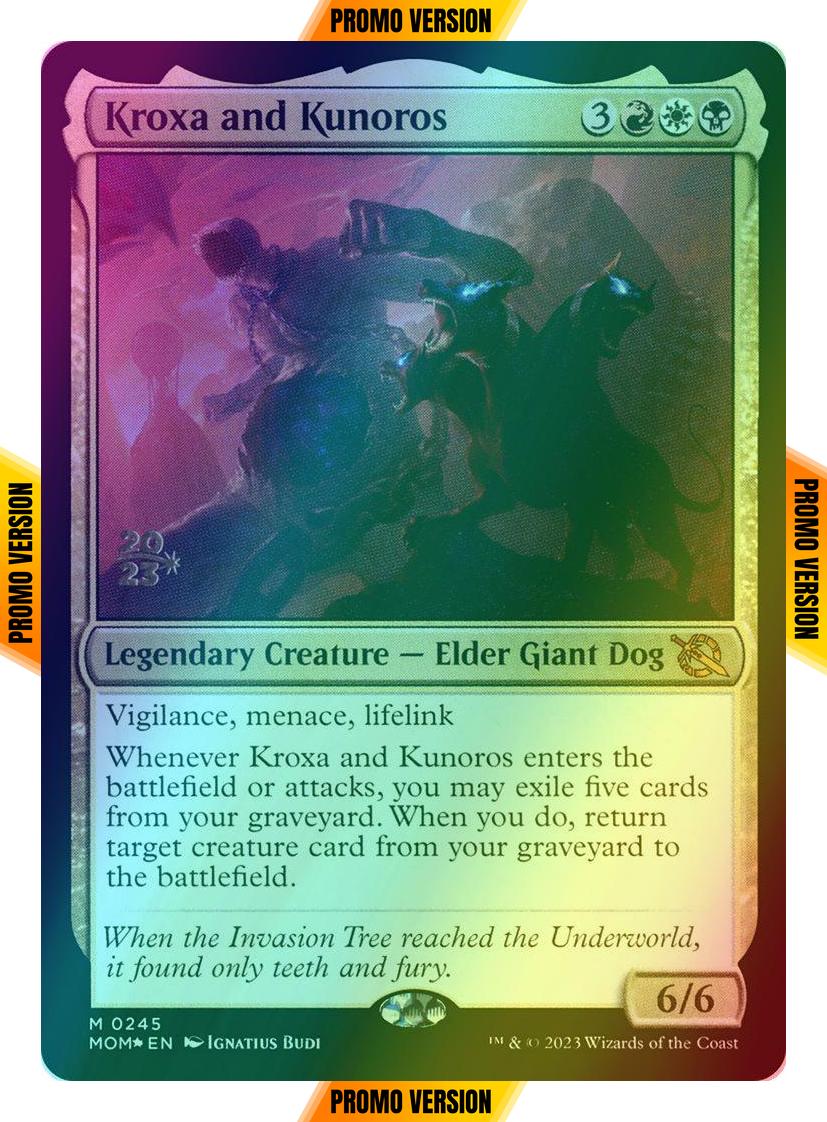 Kroxa and Kunoros [245s] [Prerelease] [March of the Machine: Promos] [Foil]