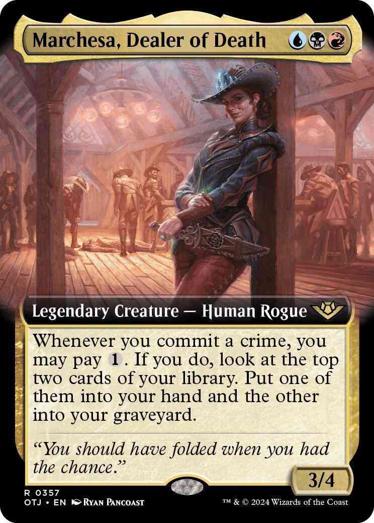 Marchesa, Dealer of Death [357] [Extended Art] [Outlaws of Thunder Junction] [Non-Foil]