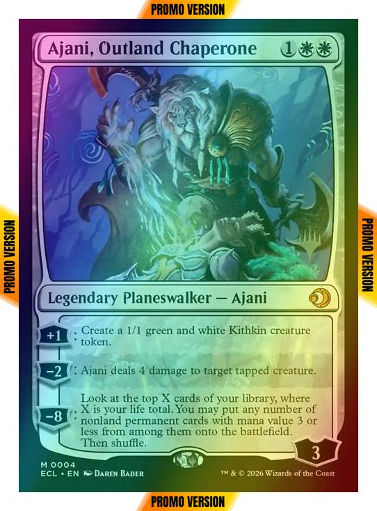 Ajani, Outland Chaperone [4p] [Promo Pack] [Lorwyn Eclipsed: Promos] [Foil]