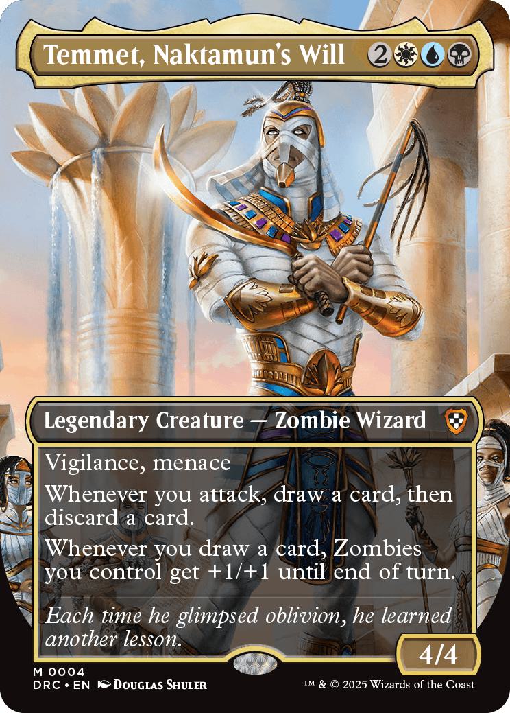 Temmet, Naktamun's Will [4] [Borderless] [Aetherdrift: Commander] [Non-Foil]