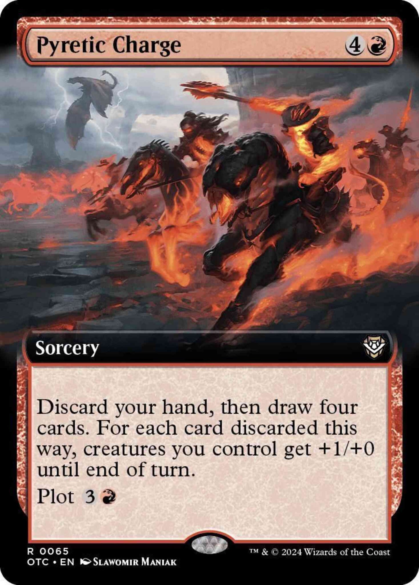 Pyretic Charge [65] [Extended Art] [Outlaws of Thunder Junction: Commander] [Non-Foil]