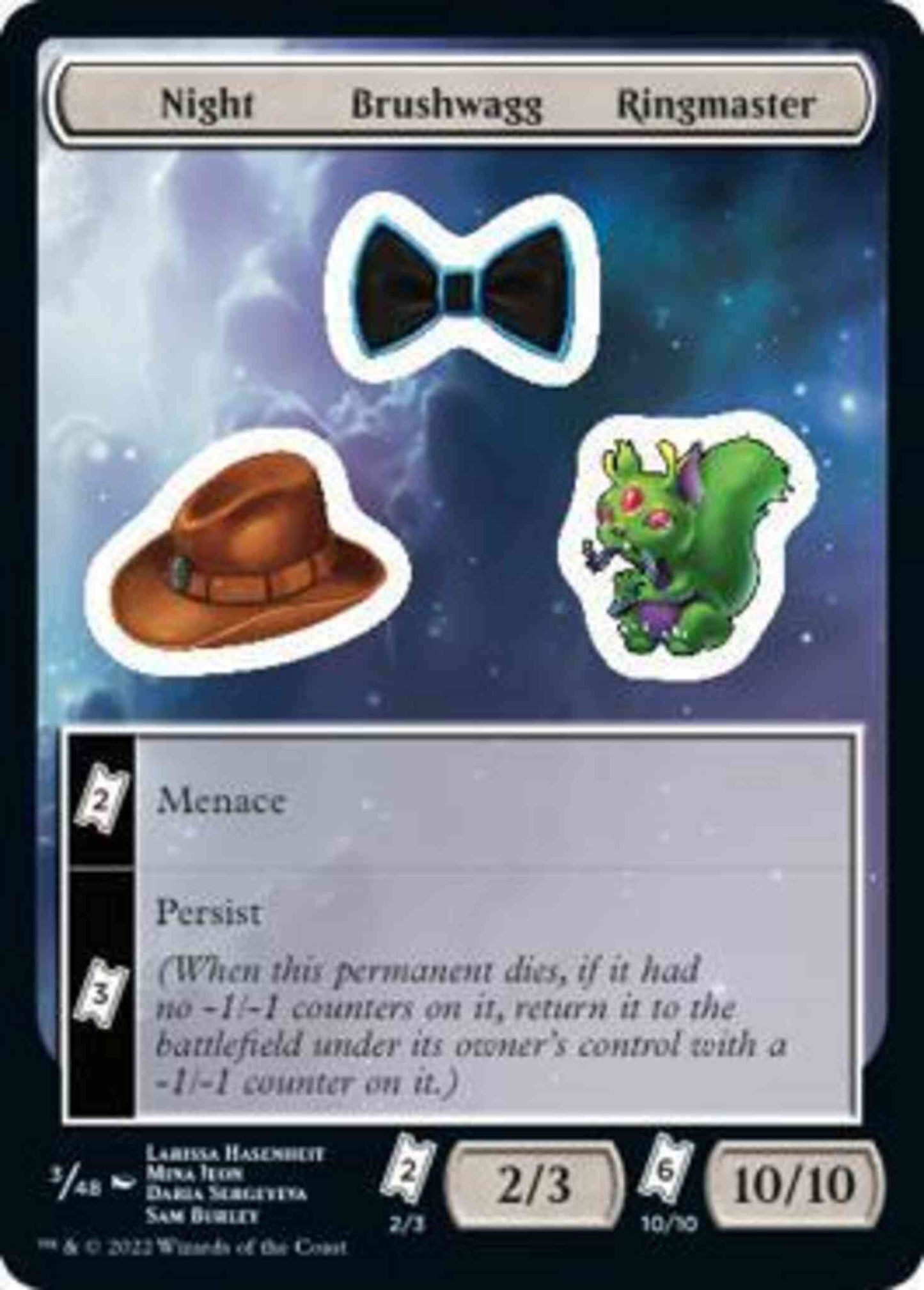 Night Brushwagg Ringmaster [3] [Unfinity Sticker Sheets] [Non-Foil]