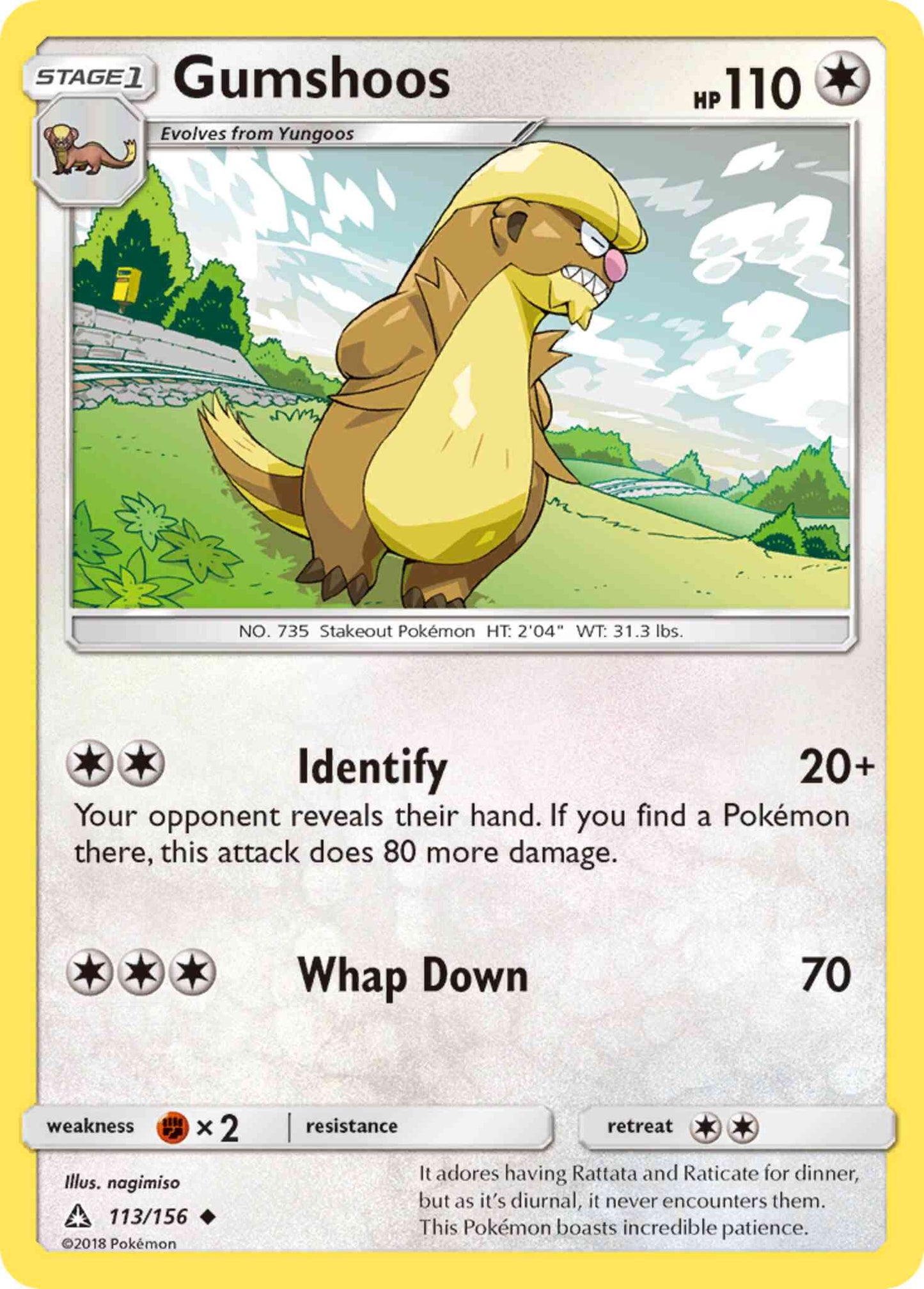 Gumshoos - 113/156 - Uncommon [sm5-113] [Non-Holo]
