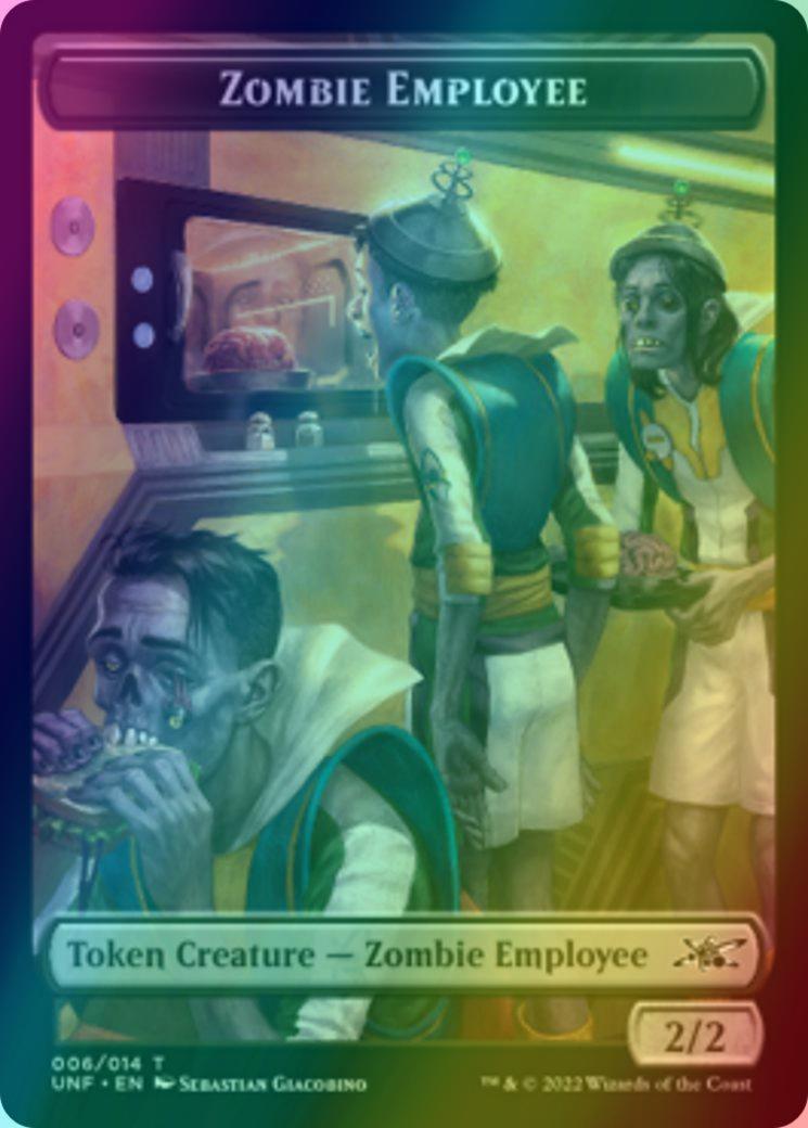 Food Token (10) // Zombie Employee Token (06) [Unfinity: Tokens] [Foil]