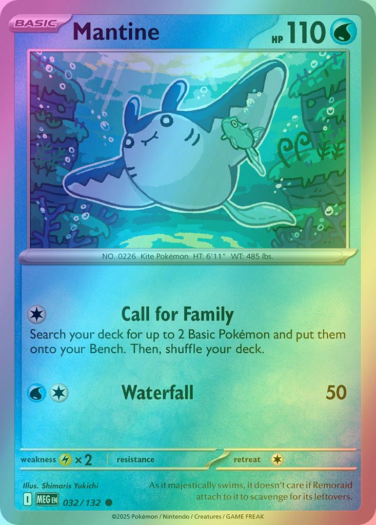 Mantine - 032/132 - Common [me01-032] [Reverse Holo]