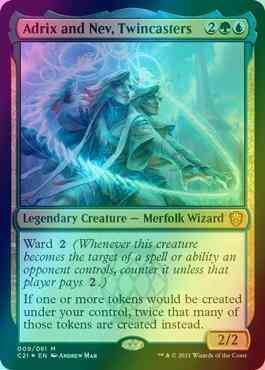 Adrix and Nev, Twincasters [9] [Commander 2021] [Foil]